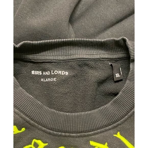 Sirs & Lords Logo Crewneck in Black/Yellow - Picture 3 of 3